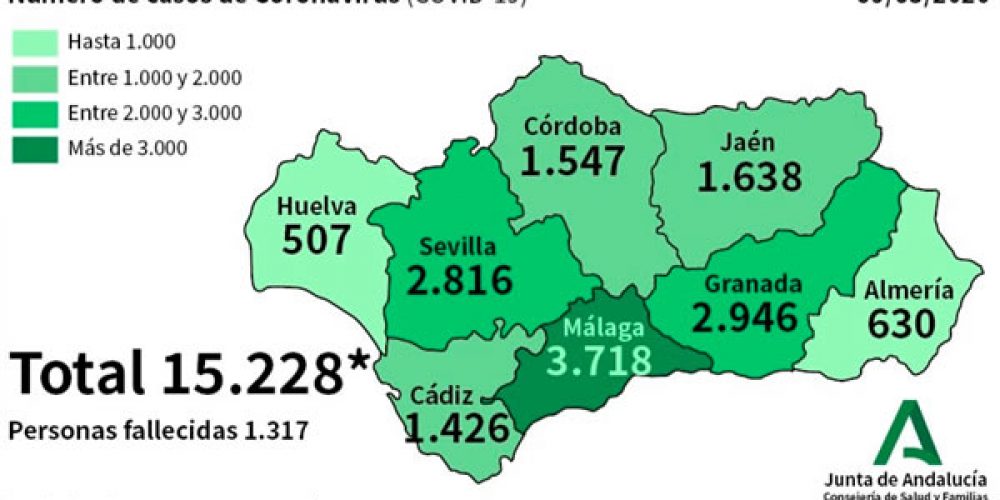 COVID-19 CRISIS: 445 patients with confirmed coronavirus in Spain’s Andalucia remain in hospital with 102 of them in intensive care